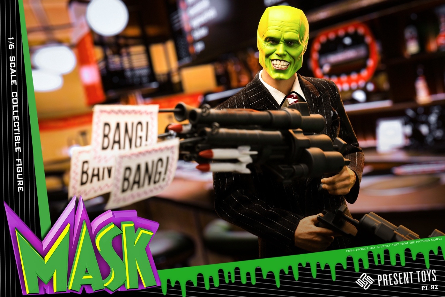予約 PRESENT TOYS 1/6 マスク PT-sp92 ブラック.Ver Mask Collectible