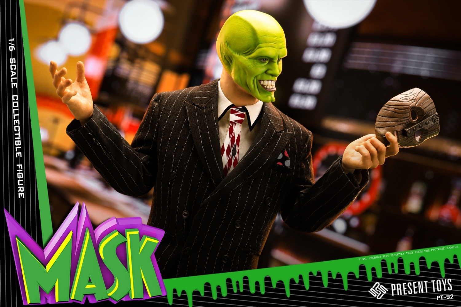 予約 PRESENT TOYS 1/6 マスク PT-sp92 ブラック.Ver Mask Collectible