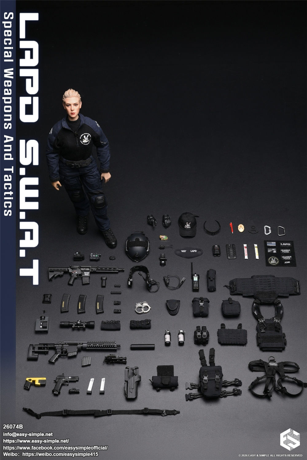 LAPD一式 予約 Easy&Simple 1/6 LAPD S.W.A.T. 特殊武装戦術部隊 隊員 26074B