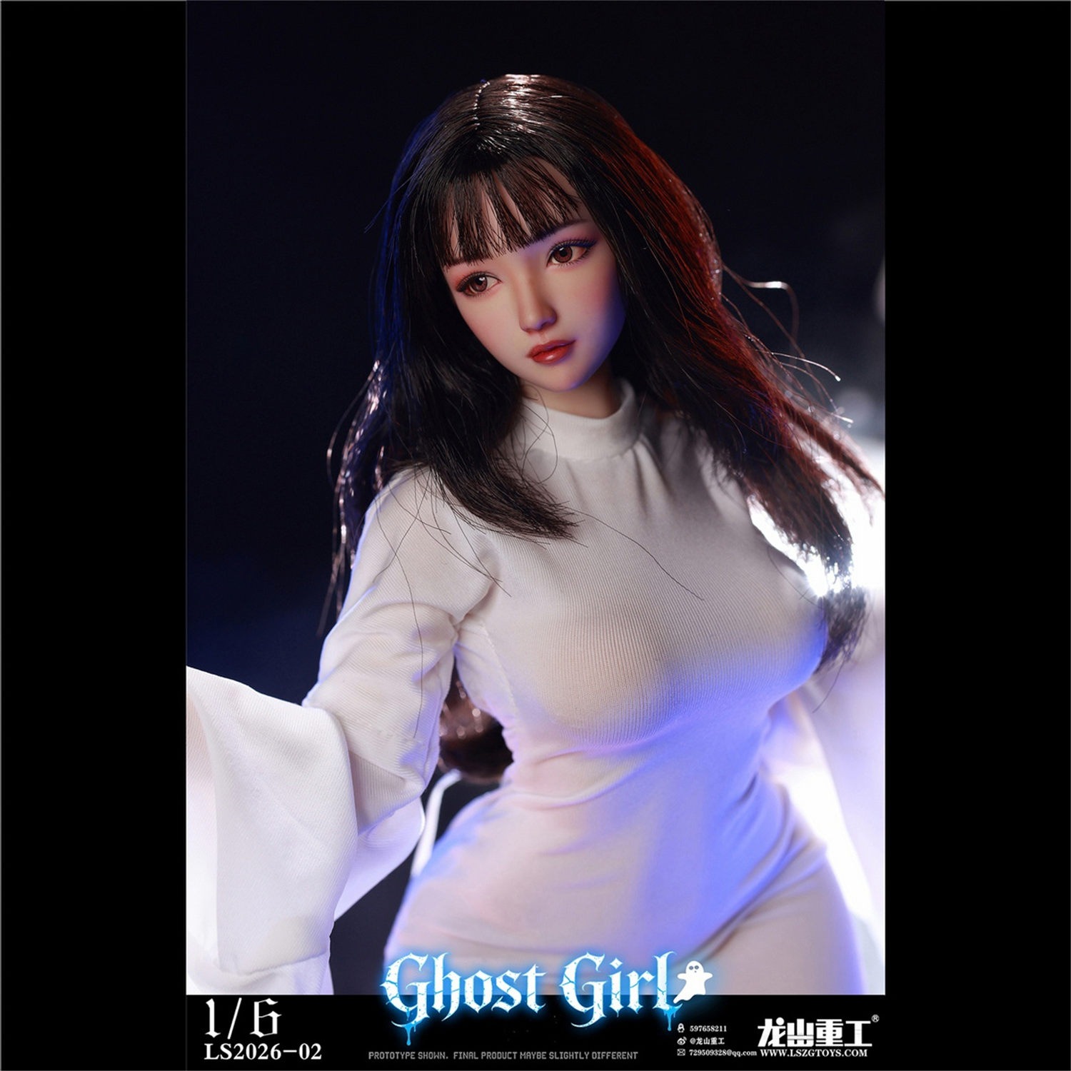 1/6 カスタムフィギュア　ゴースト　Ghost 予約 龍山重工 1/6 ゴーストガール ルナ（コスプレ版） LS2026-02