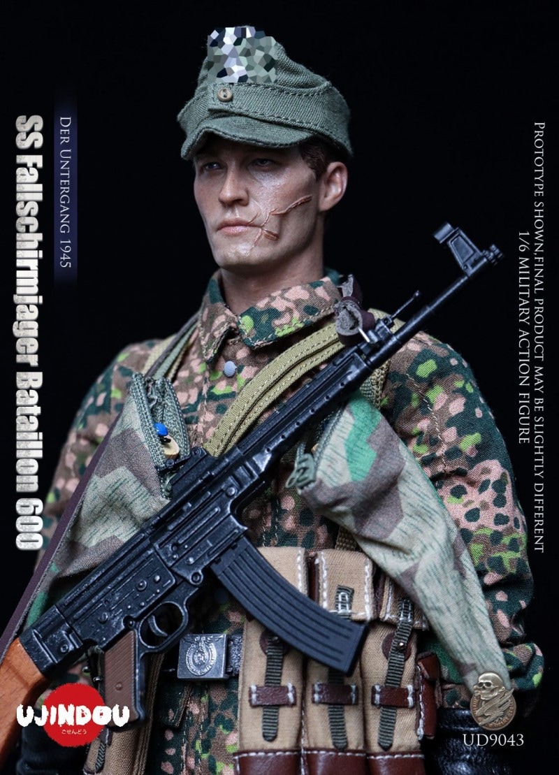 軍 実物 国家親衛隊 戦闘服 4点セット 50-2 52-3 58cm 予約 UJINDOU 1/6 ナチス武装親衛隊 第600降下猟兵大隊 UD9043