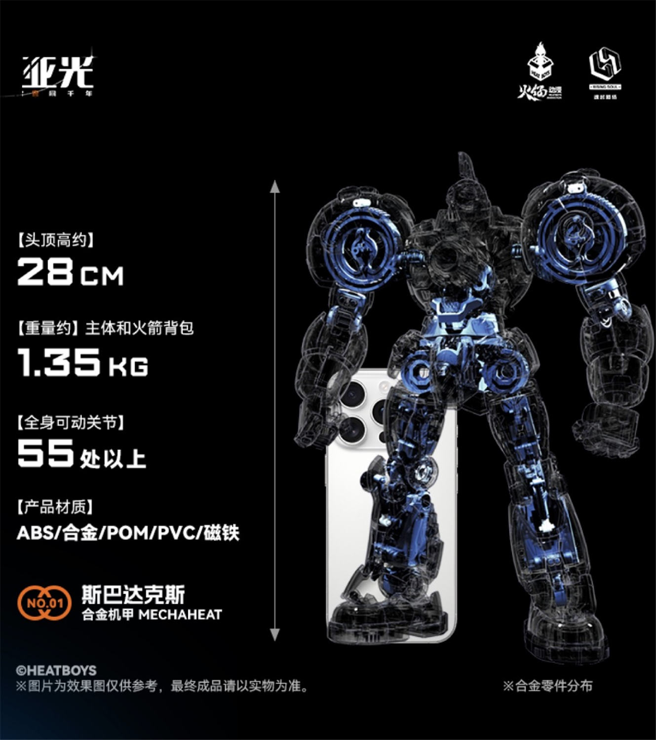 予約 HEATBOYS 『Mechaheat』シリーズ 星間千年 スパルタクス 合金製
