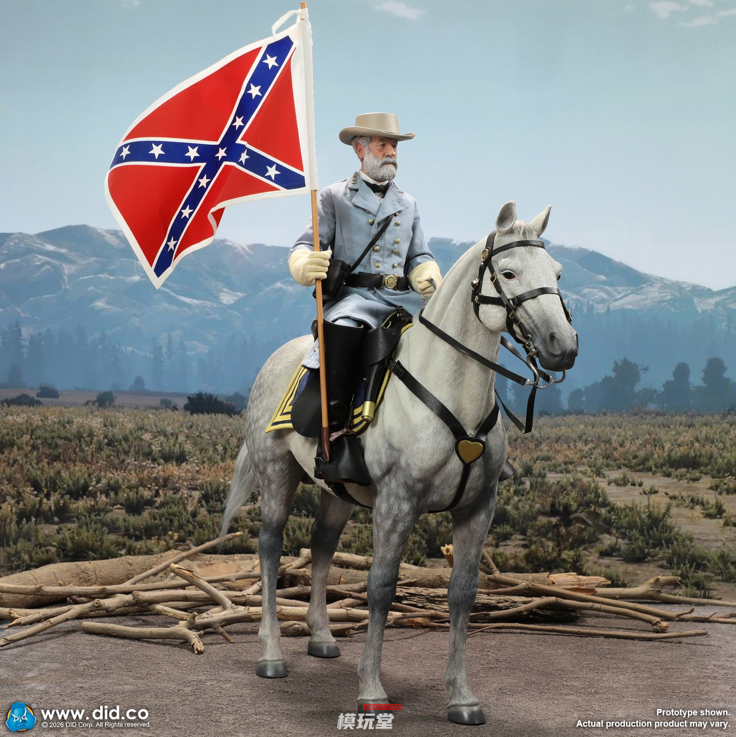 南北戦争　civil war 復刻版ウォールデコレーションフラッグ　ビンテージ 予約 DID 1/6 アメリカ南北戦争 南軍将軍 ロバート・E・リー NS80198