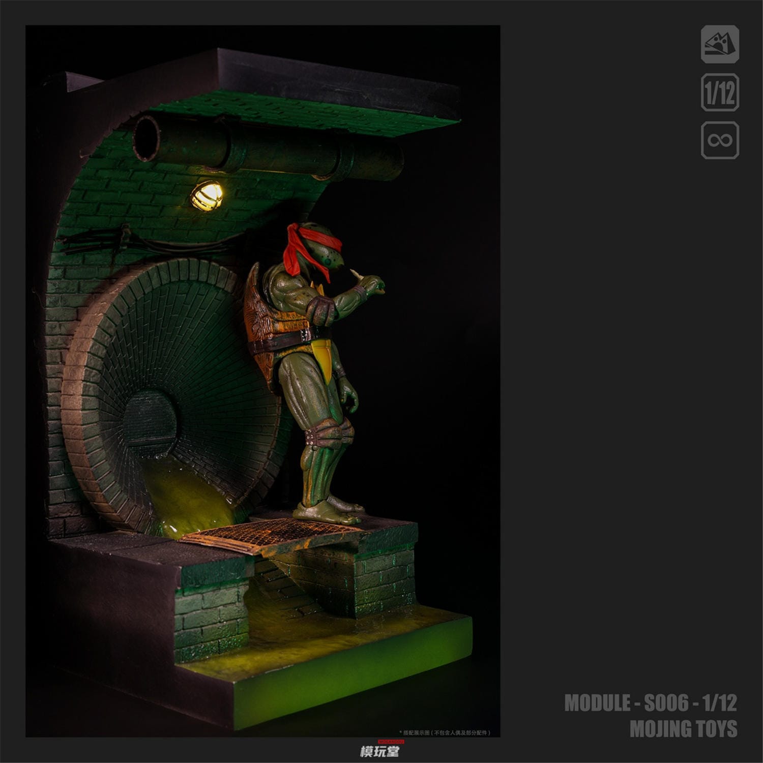 予約 mOjingToys 1/12 Module Series アメコミ風 下水道ジオラマベース