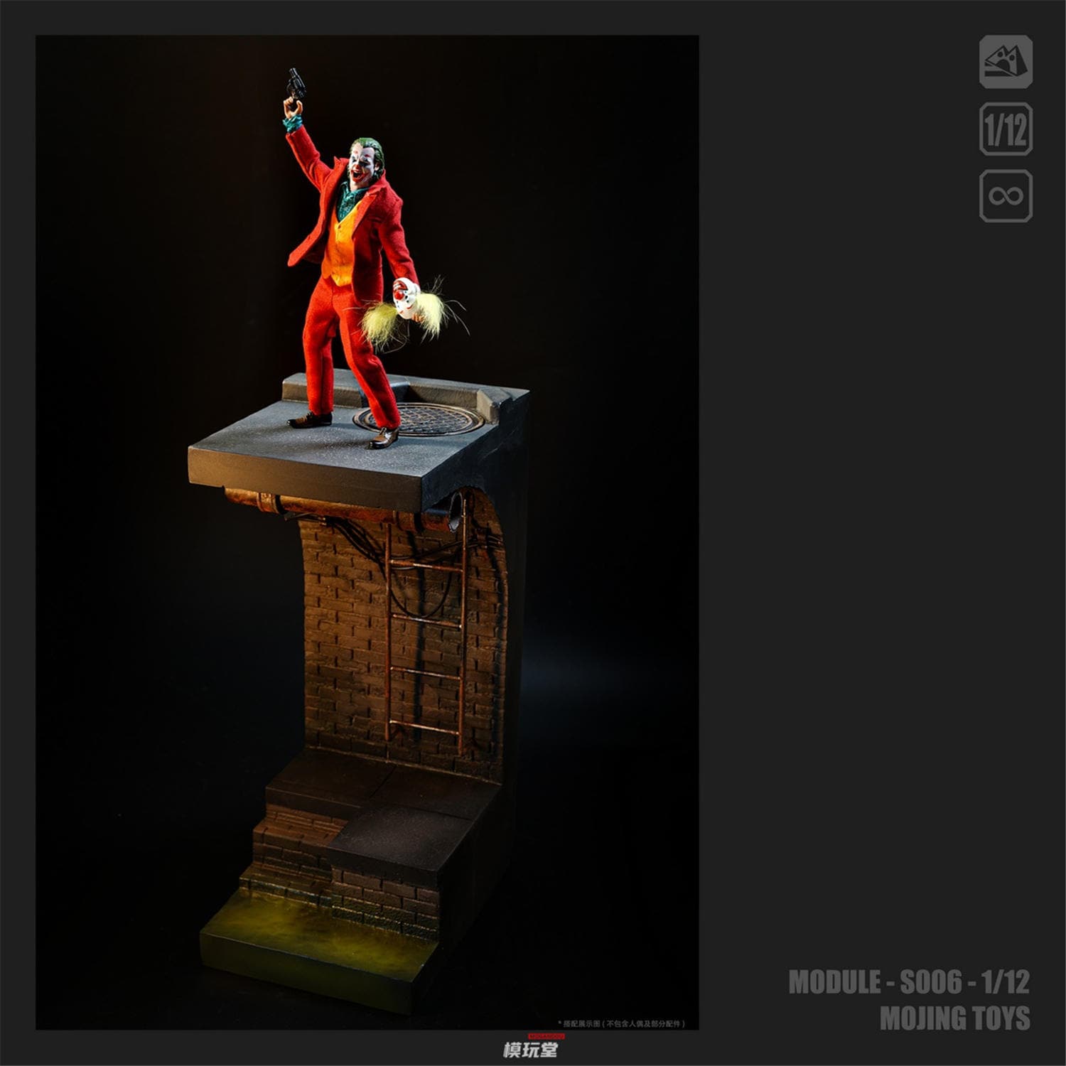 予約 mOjingToys 1/12 Module Series アメコミ風 下水道ジオラマベース