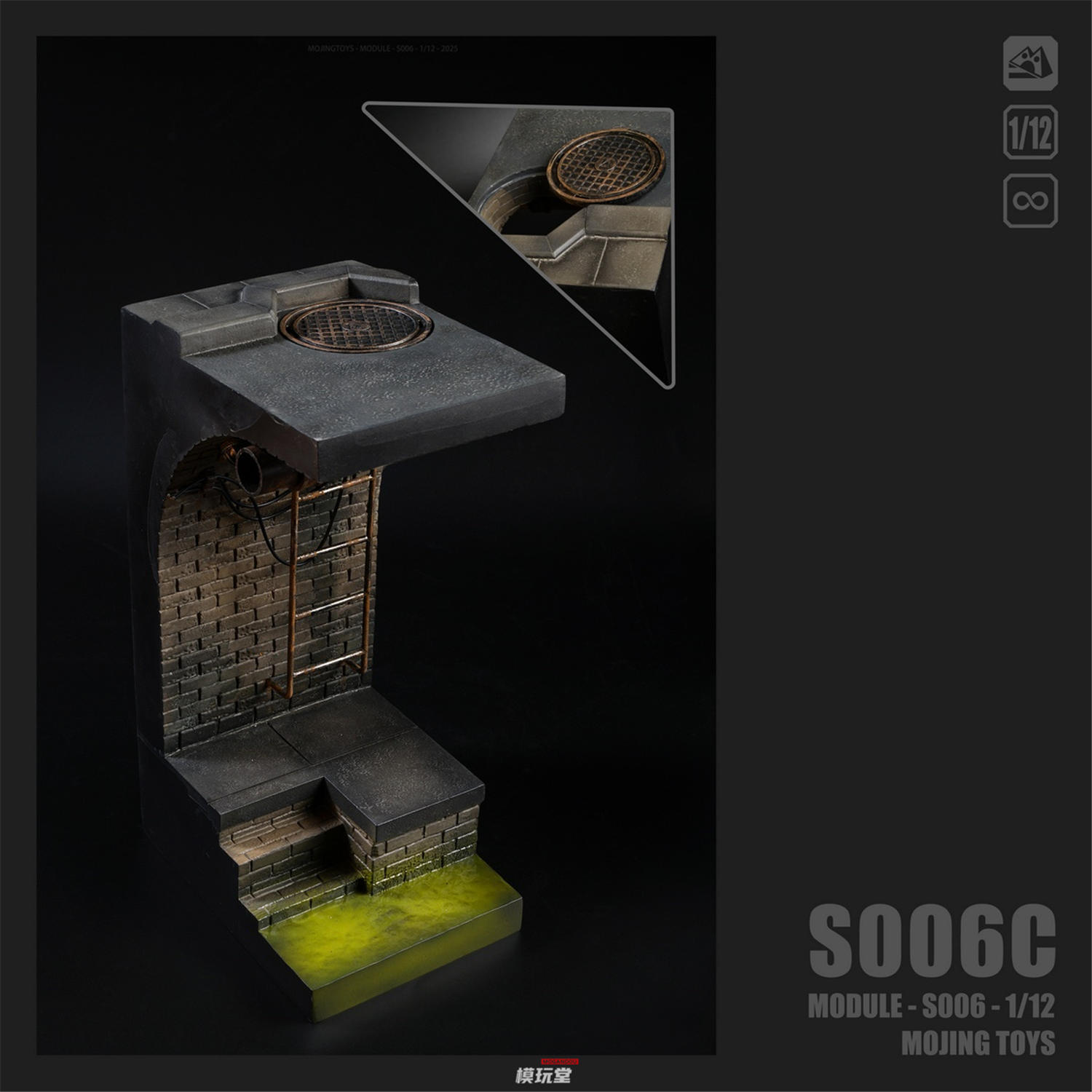 スペースジオラマセット 予約 mOjingToys 1/12 Module Series アメコミ風 下水道ジオラマベース