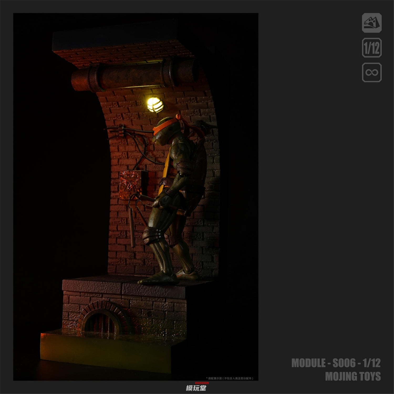 予約 mOjingToys 1/12 Module Series アメコミ風 下水道ジオラマベース