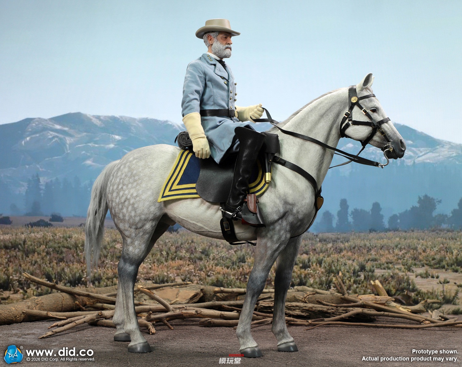 予約 DID 1/6 アメリカ南北戦争 軍馬・白馬（スタンディングVer