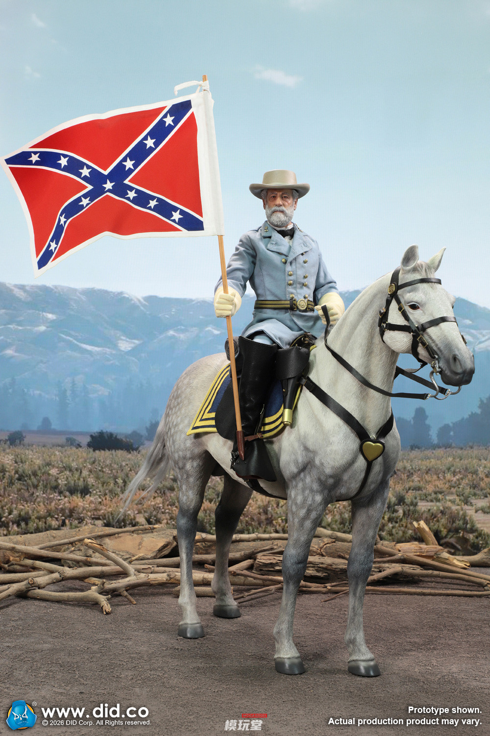 予約 DID 1/6 アメリカ南北戦争 軍馬・白馬（スタンディングVer