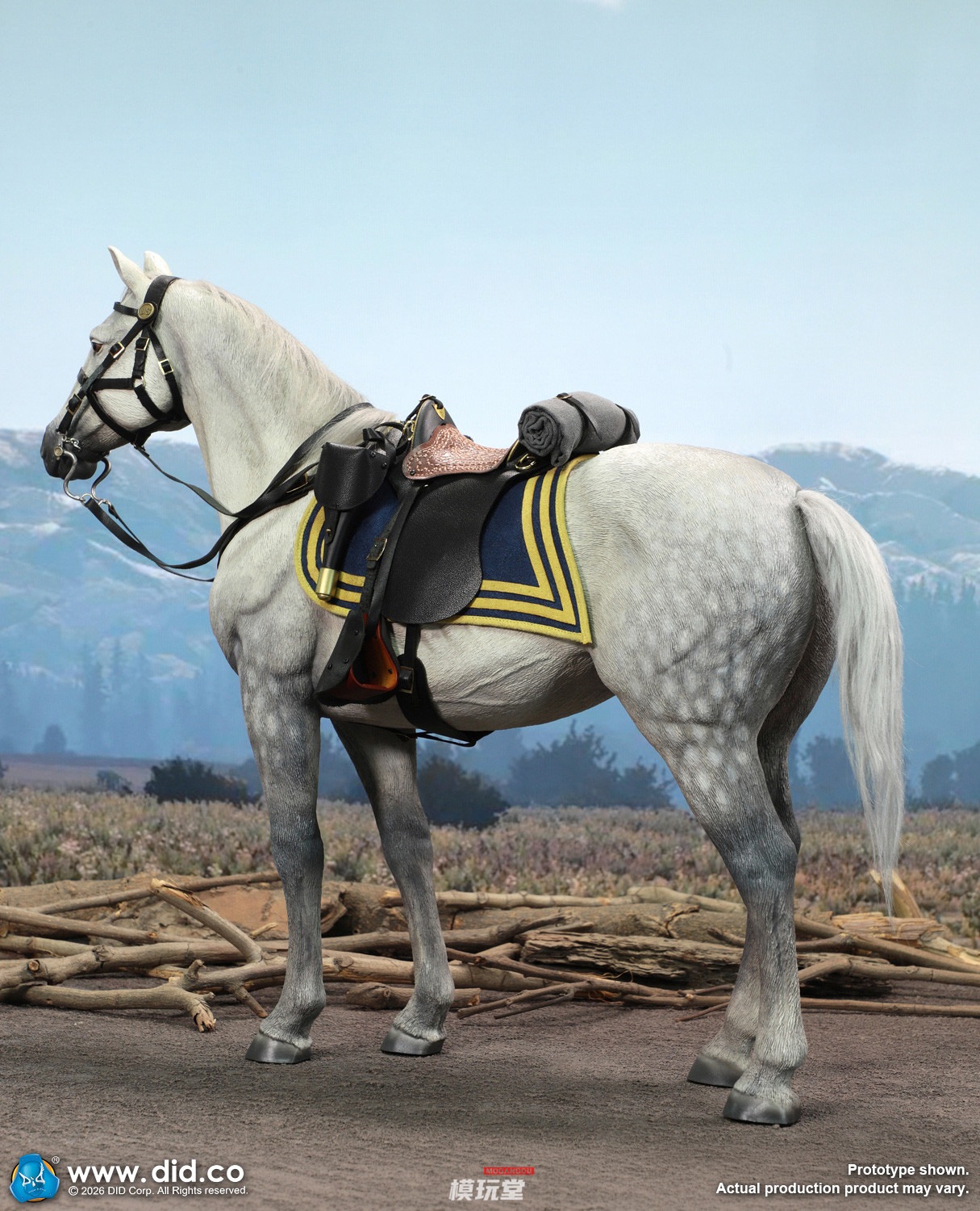 予約 DID 1/6 アメリカ南北戦争 軍馬・白馬（スタンディングVer