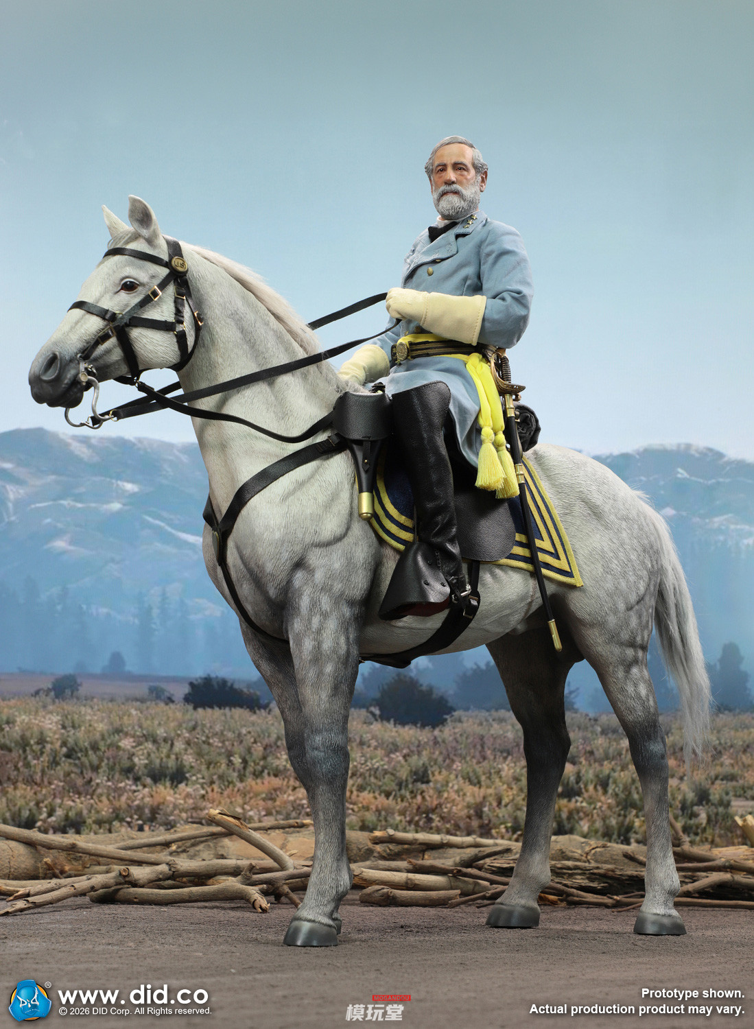 予約 DID 1/6 アメリカ南北戦争 軍馬・白馬（スタンディングVer