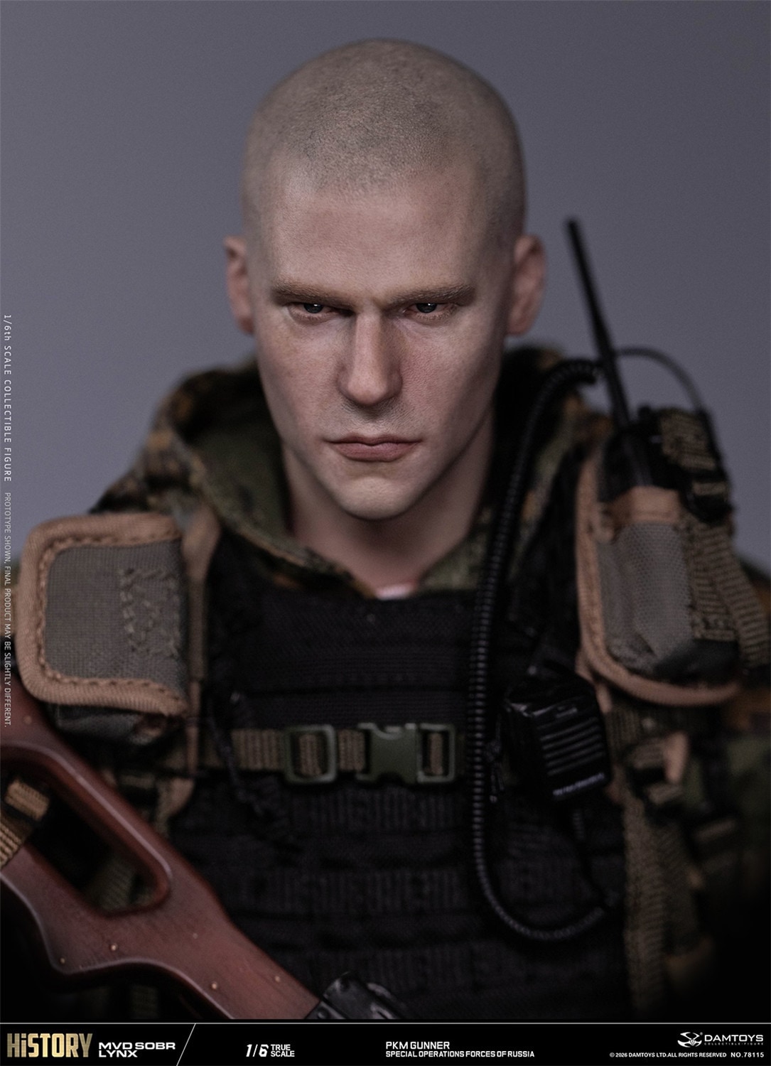 予約 DAMTOYS 1/6 ロシア内務省 特殊部隊 SOBR LYNX PKM 機関銃手