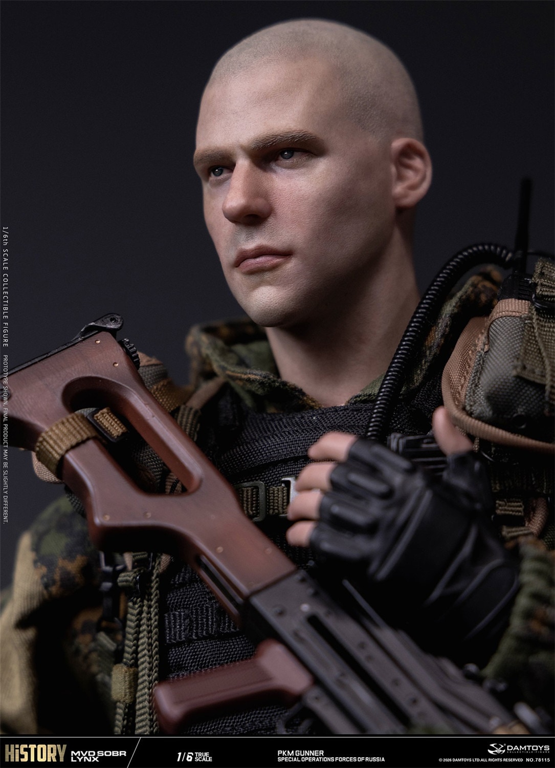 予約 DAMTOYS 1/6 ロシア内務省 特殊部隊 SOBR LYNX PKM 機関銃手