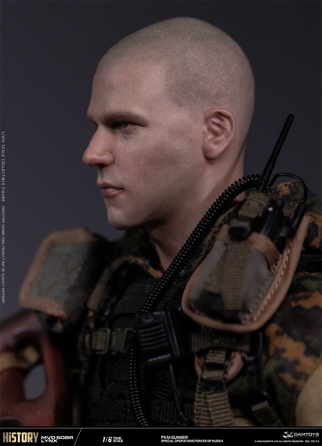 予約 DAMTOYS 1/6 ロシア内務省 特殊部隊 SOBR LYNX PKM 機関銃手