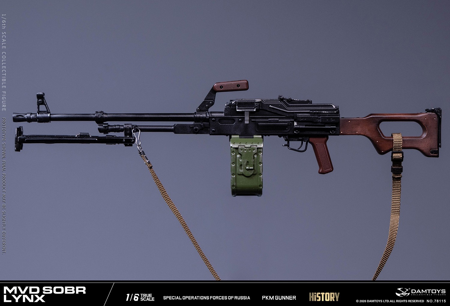 予約 DAMTOYS 1/6 ロシア内務省 特殊部隊 SOBR LYNX PKM 機関銃手