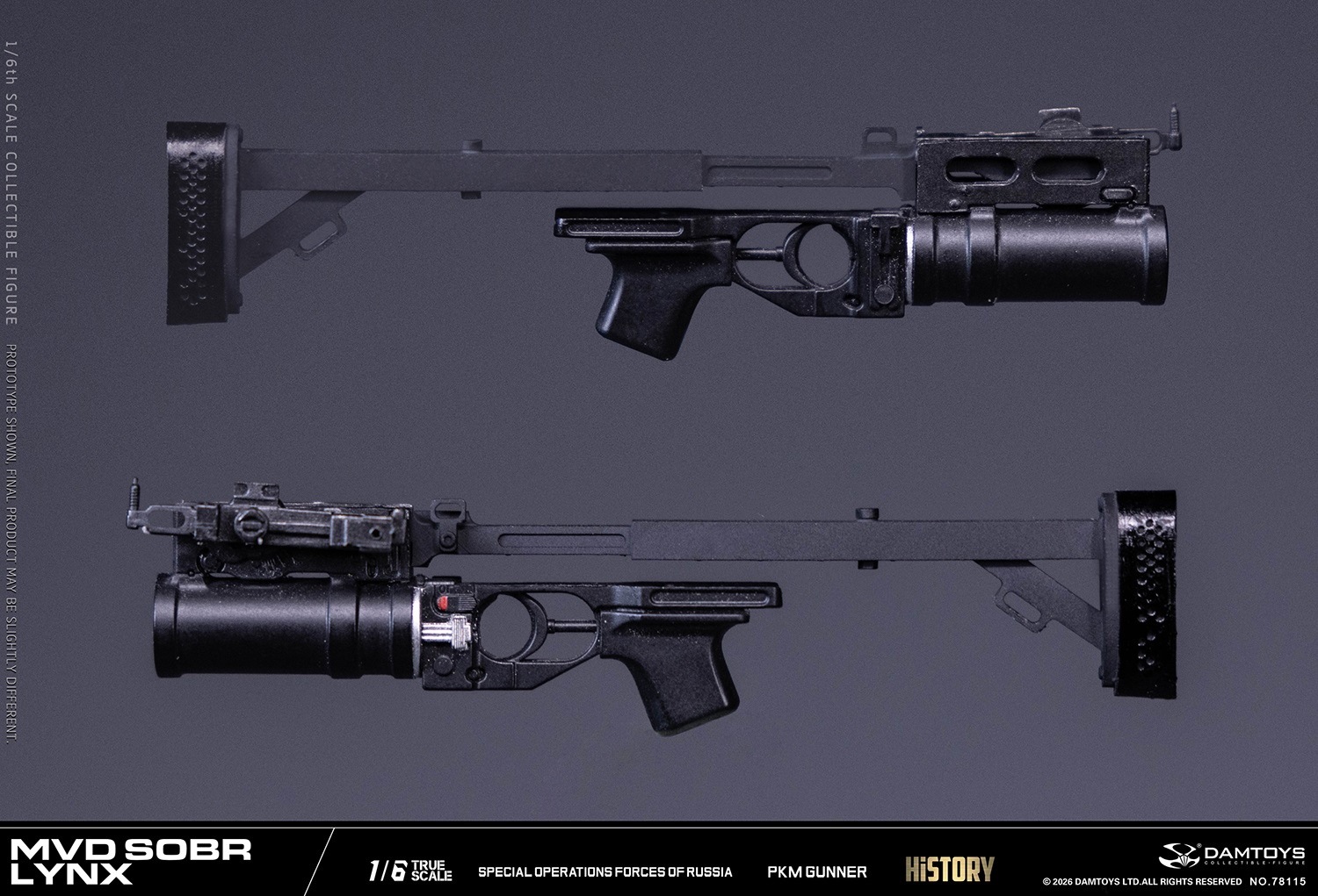 予約 DAMTOYS 1/6 ロシア内務省 特殊部隊 SOBR LYNX PKM 機関銃手