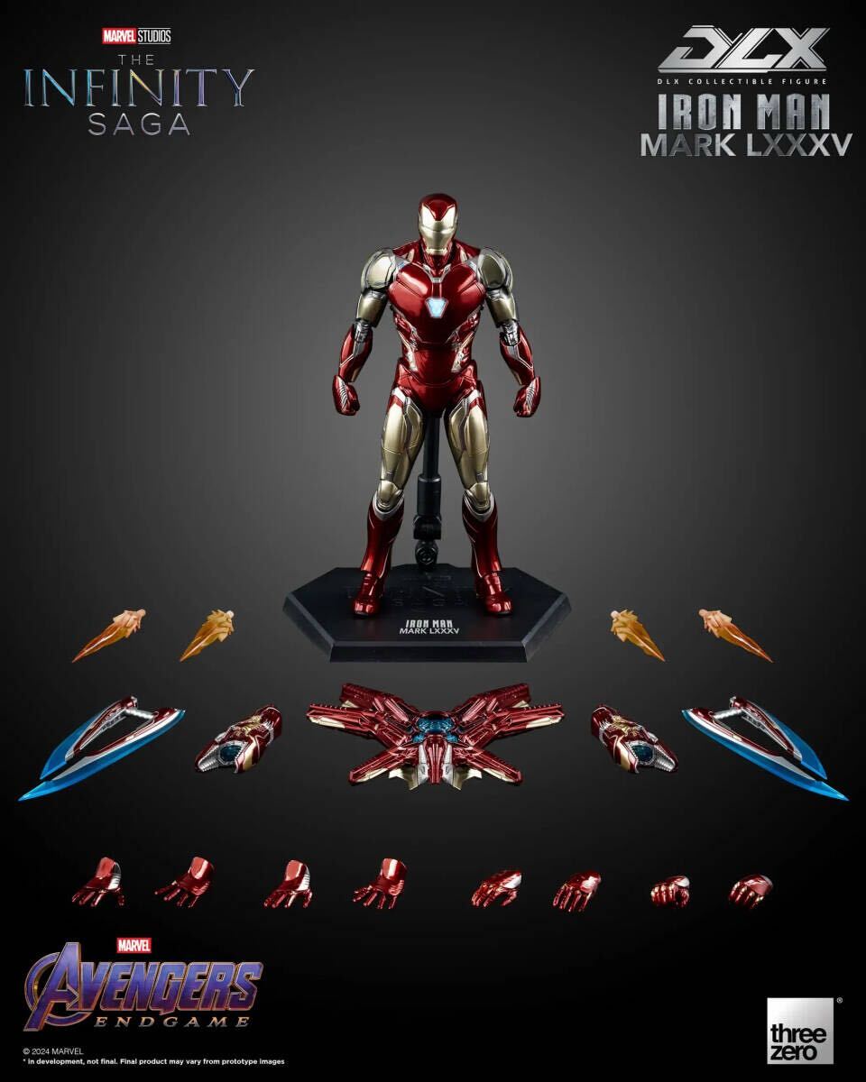ストーリーオブマーベルスタジオ 絶版 新品未開封 アイアンマン アベンジャーズ threezero DLX アベンジャーズ エンドゲームアイアンマン・マーク85 未