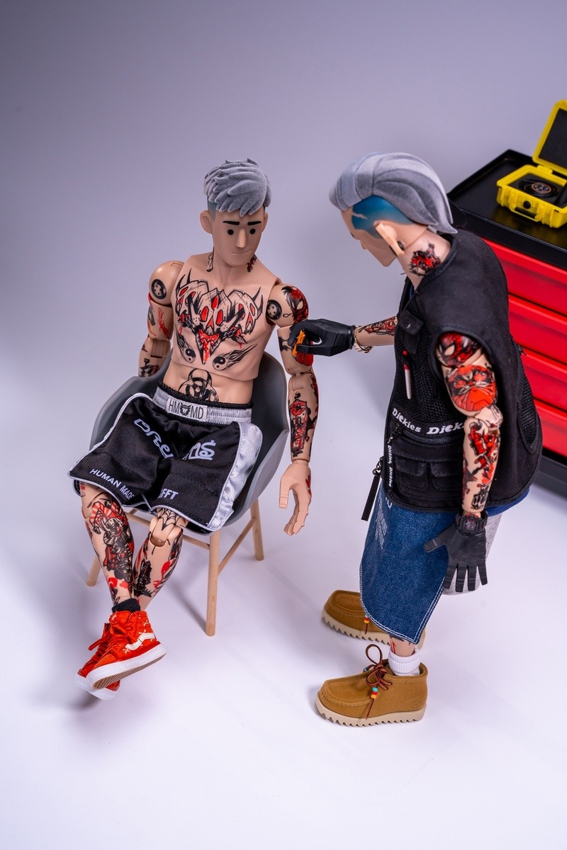 trickyMan12 1/6 彫師 Tattoo artist Collectible Action Figure