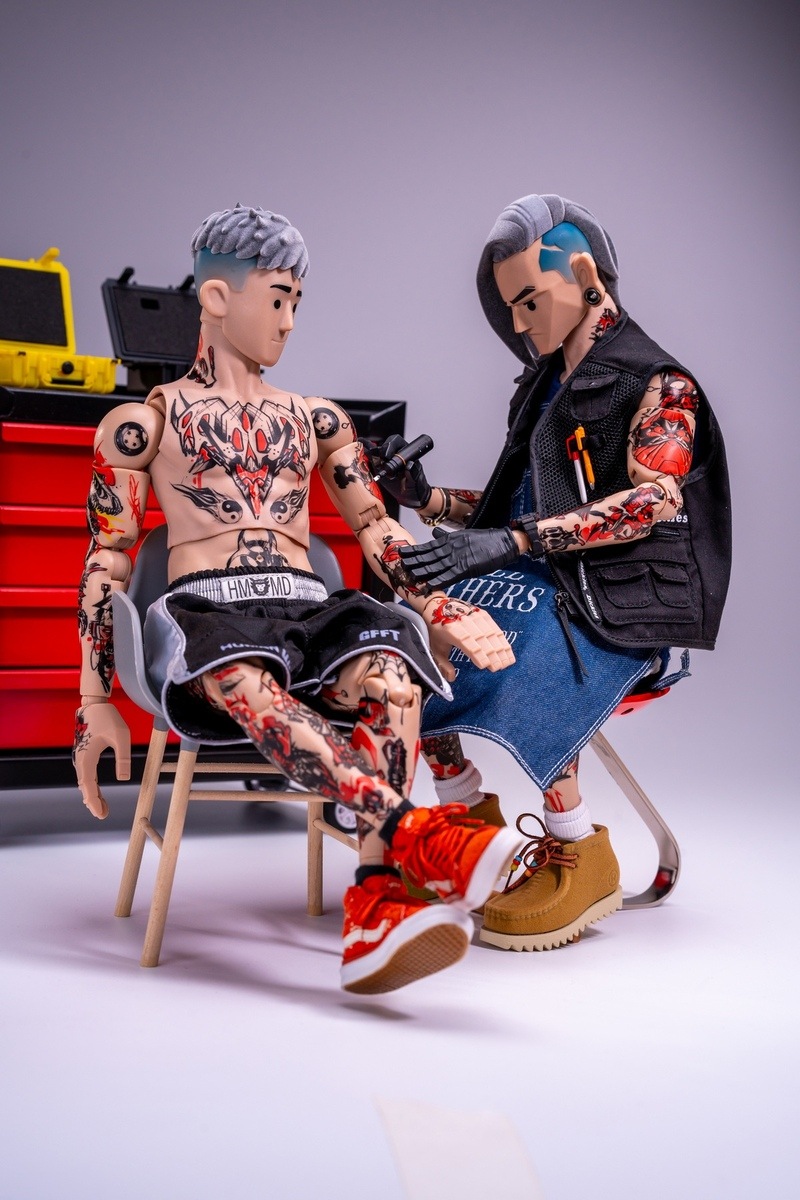 trickyMan12 1/6 彫師 未開封新品 Tattoo artist trickyMan12 1/6 彫師 Tattoo artist Collectible Action Figure