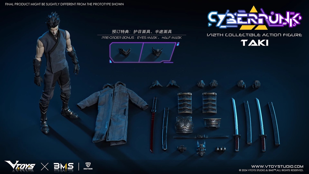 VTOYS X BMS 1/12 サイバーパンク 武士 滝 予約特典あり VSD010