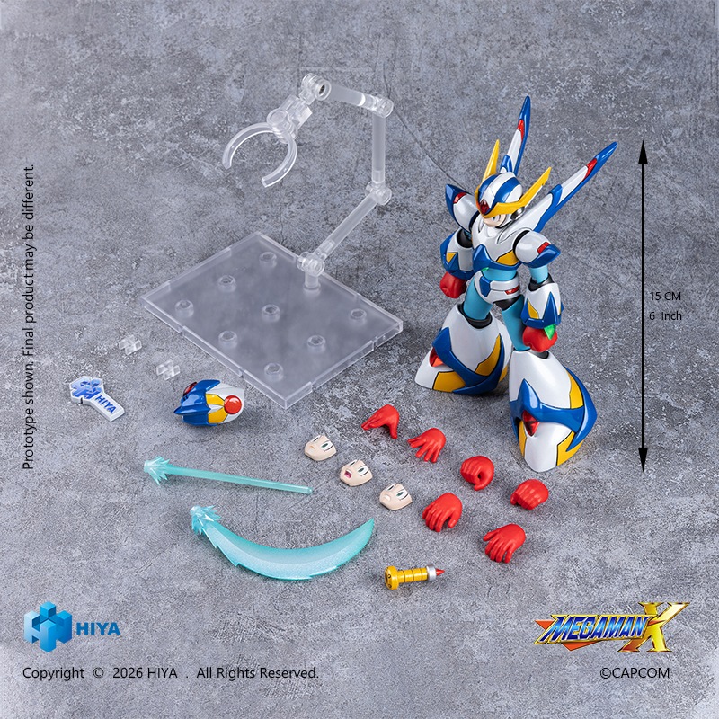 ロックマンX　ファルコンアーマー　フィギュア　ランナーパーツ　顔交換パーツあり 予約 HIYA 1/12 『ロックマン X』 エックス マックスアーマー EBM0384