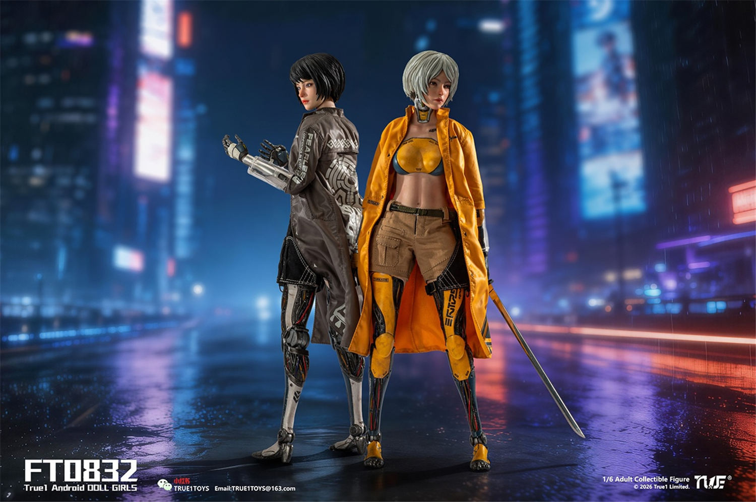 予約 True1Toys 1/6 アンドロイド ビル 白髪版 FT0832W 黒髪版 FT0832B
