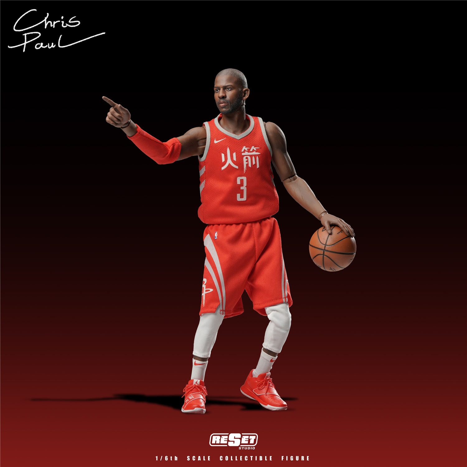 予約 ResetStudio 1/6 NBAシリーズ ロケット ポール 記念版 NBA Series