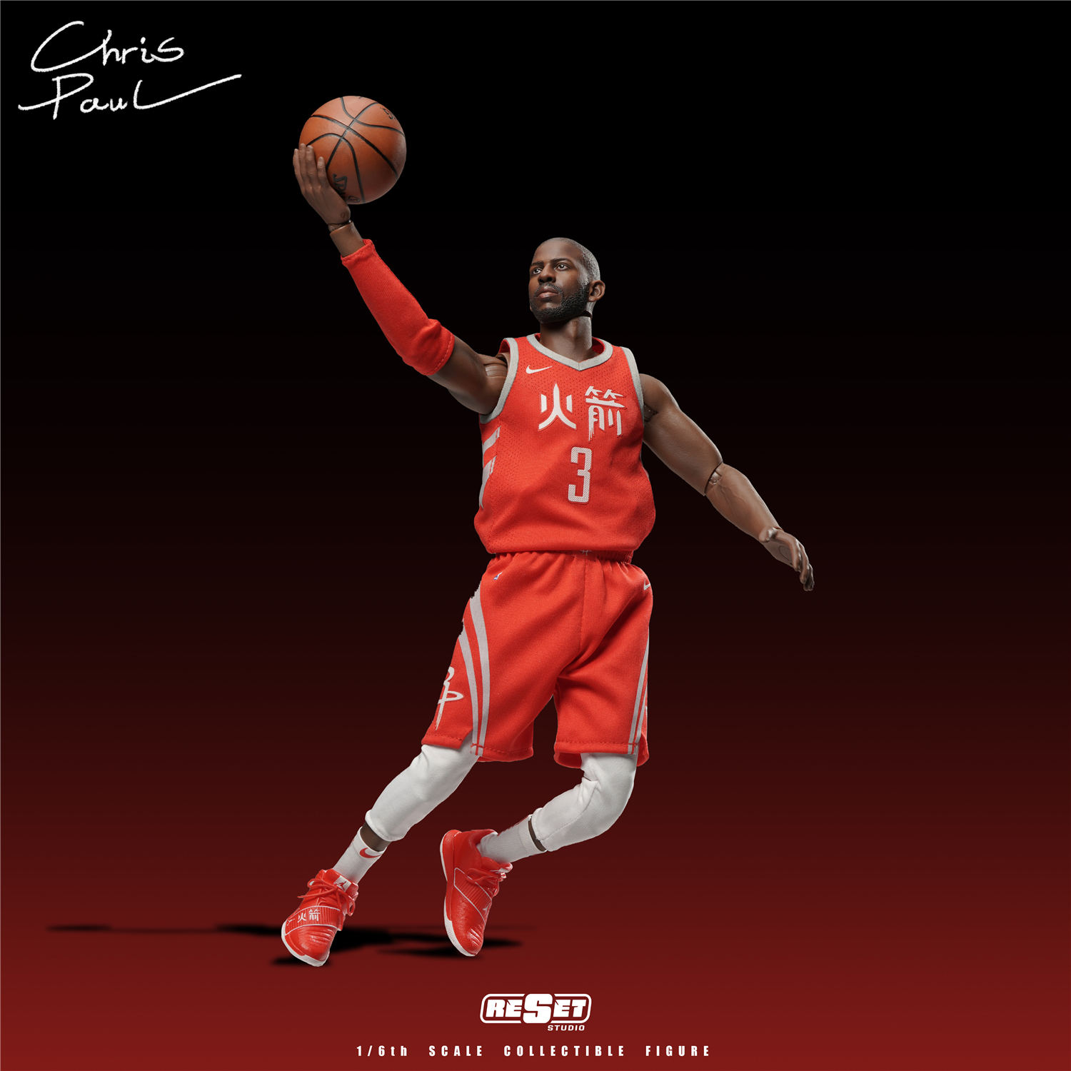 予約 ResetStudio 1/6 NBAシリーズ ロケット ポール 記念版 NBA Series
