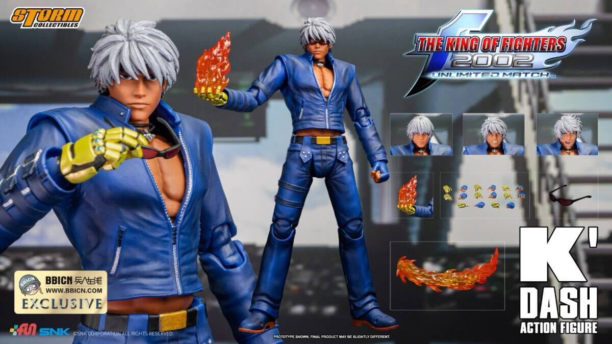 新品未開封 ストームコレクティブルズ キングオブファイターズ2002 K´ THE KING OF FIGHTERS 2002 UNLIMITED MATCH』K'が可動フィギュア化