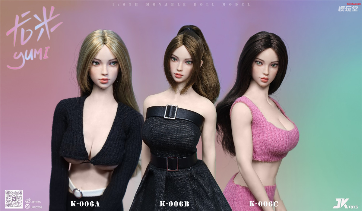 予約 JKTOYS 1/6 ハーフ美女 ユミ 眼球可動 K-006A / K-006B / K-006C