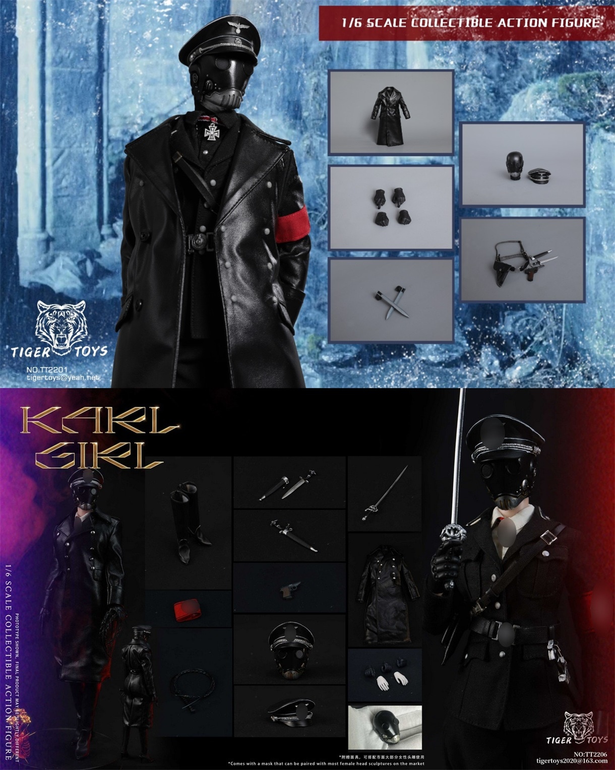 T*O様 ミリタリー　フィギュア 予約 TIGERTOYS 1/6 ヘル・フレイム・キラー TT2201 ＆ カール・ガール
