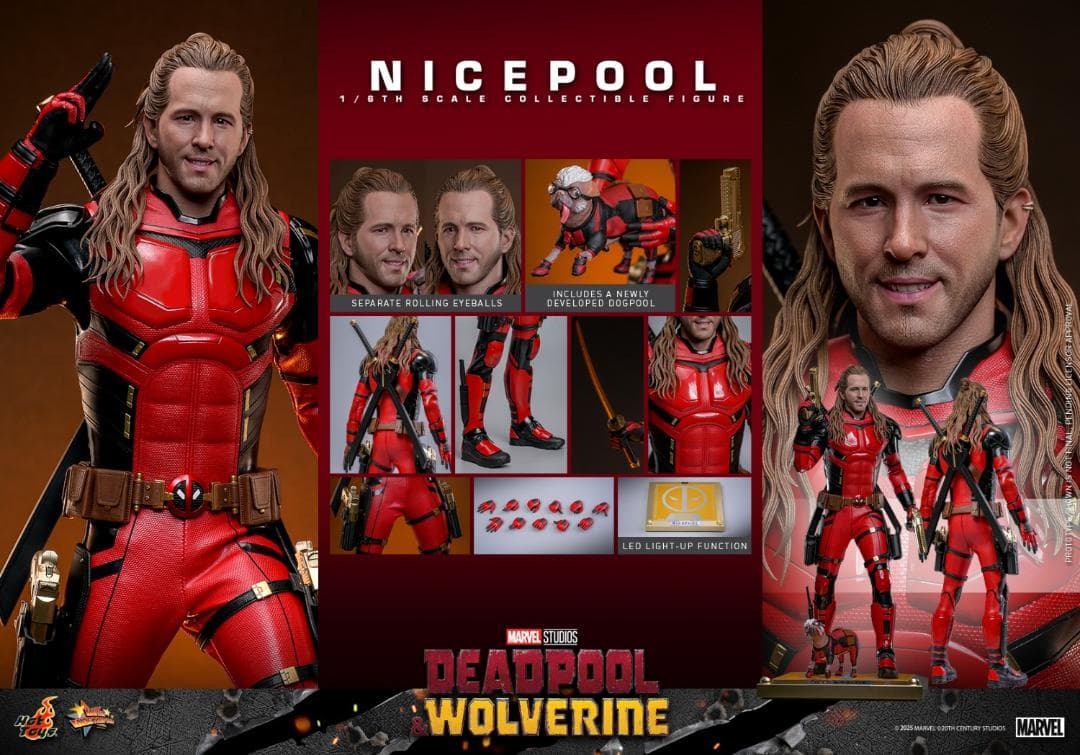 ホットトイズ ウルヴァリン デッドプール 1/6 フィギュア ホットトイズ 1/6 『デッドプール＆ウルヴァリン』 ナイスプール