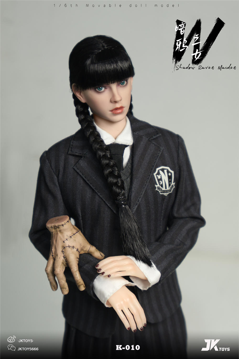JKTOYS 1/6 シャドウ・レイヴン・メイデン ウェンズデー コスプレ版 K