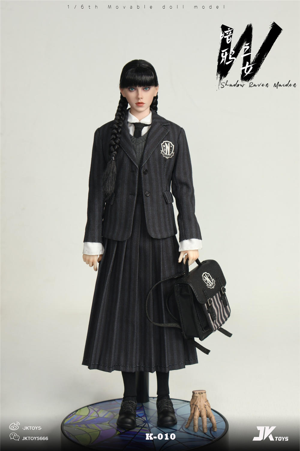 予約 JKTOYS 1/6 シャドウ・レイヴン・メイデン ウェンズデー コスプレ