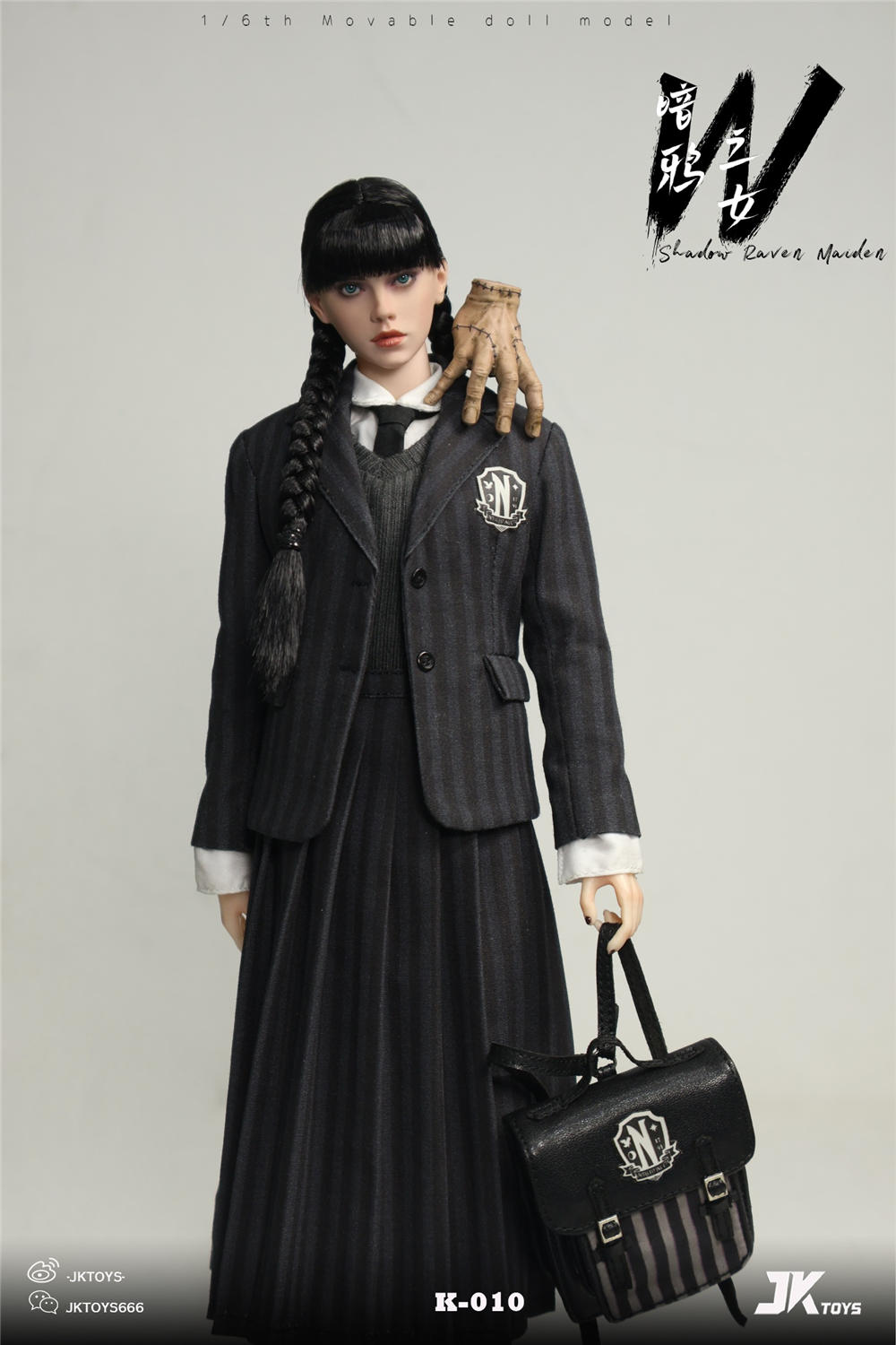JKTOYS 1/6 シャドウ・レイヴン・メイデン ウェンズデー コスプレ版 K