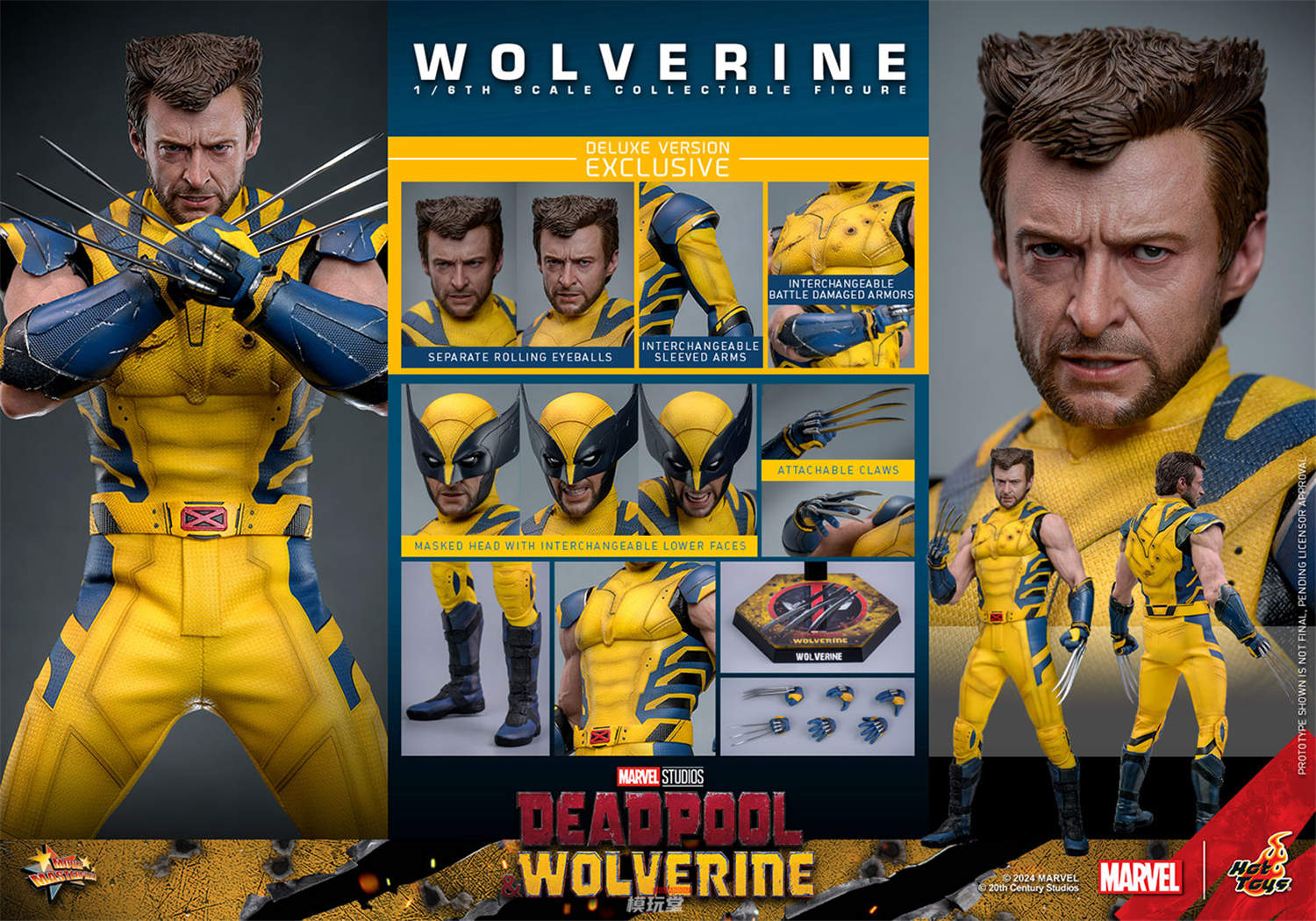 ホットトイズ デットプール＆ウルヴァリン DX版 ボーナスアクセサリー付き ホットトイズ 1/6 『デッドプール＆ウルヴァリン』 ウルヴァリン