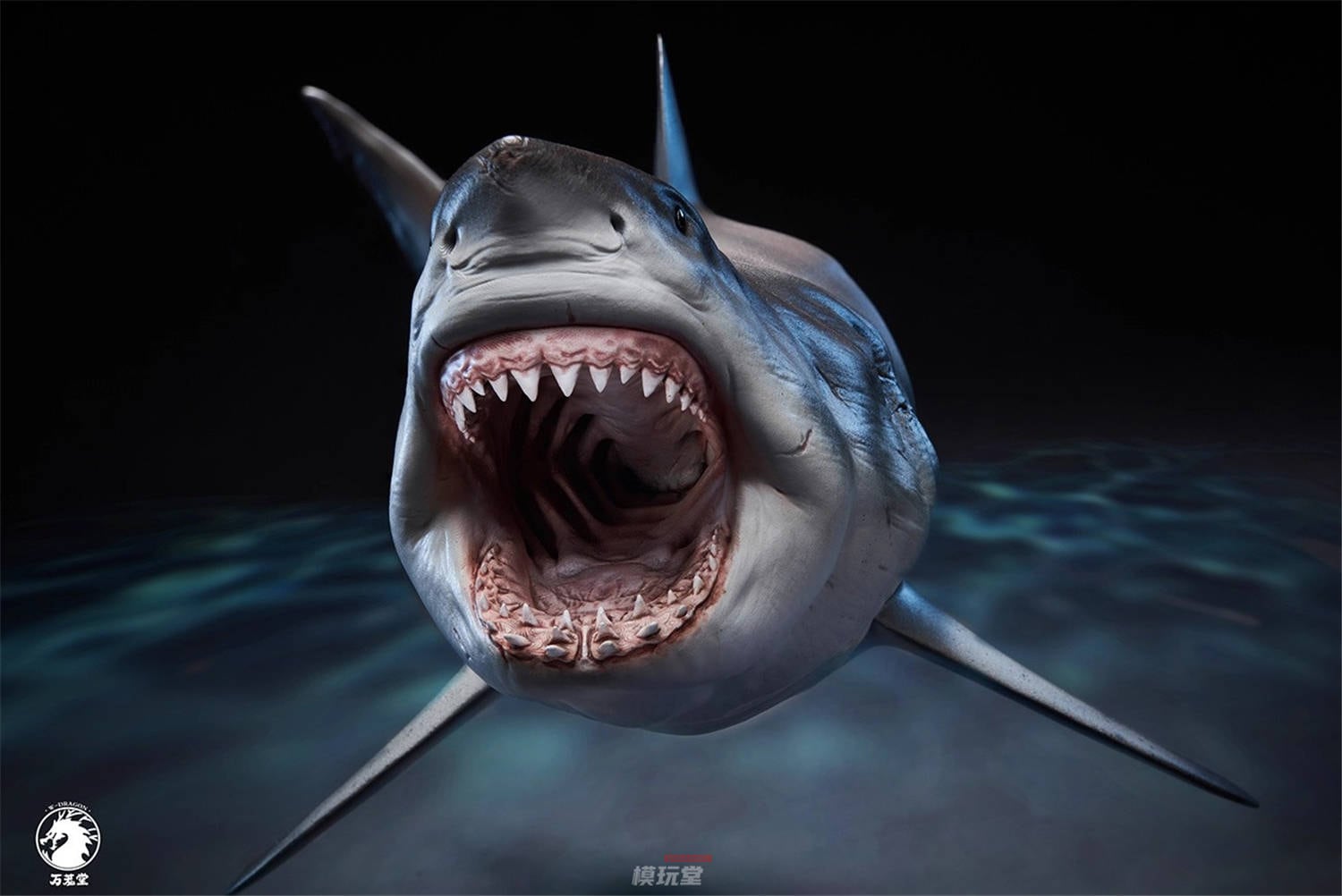 予約 万蘢堂 1/18 ホホジロザメ Carcharodon Carcharias PVC Statue