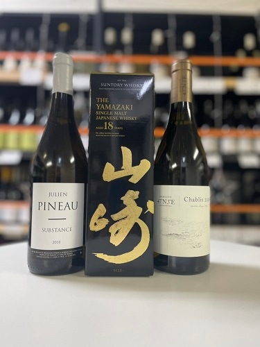ウイスキー・ワインセット 山崎18年＆ポッキー＆おまかせワインいっぱいセット｜amitywine