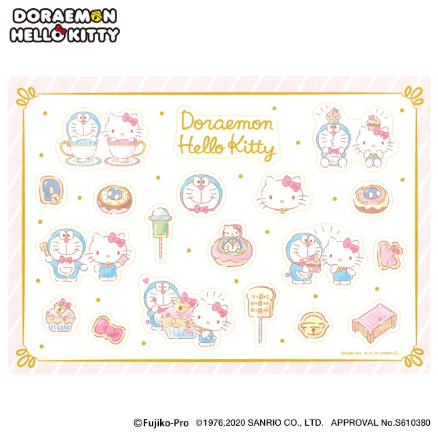 ドラえもん ハローキティ マルチシール ティータイム キャラクター I M Doraemon ドラえもん ハローキティ Nabet Online Shop