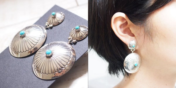 サンダーバード ピアス インディアンジュエリー ターコイズ ナバホ