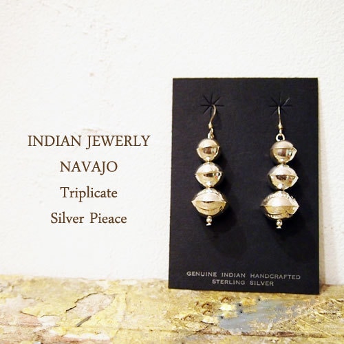 インディアン ジュエリー ナバホ シルバー 3連ピアスINDIAN JEWELRY 