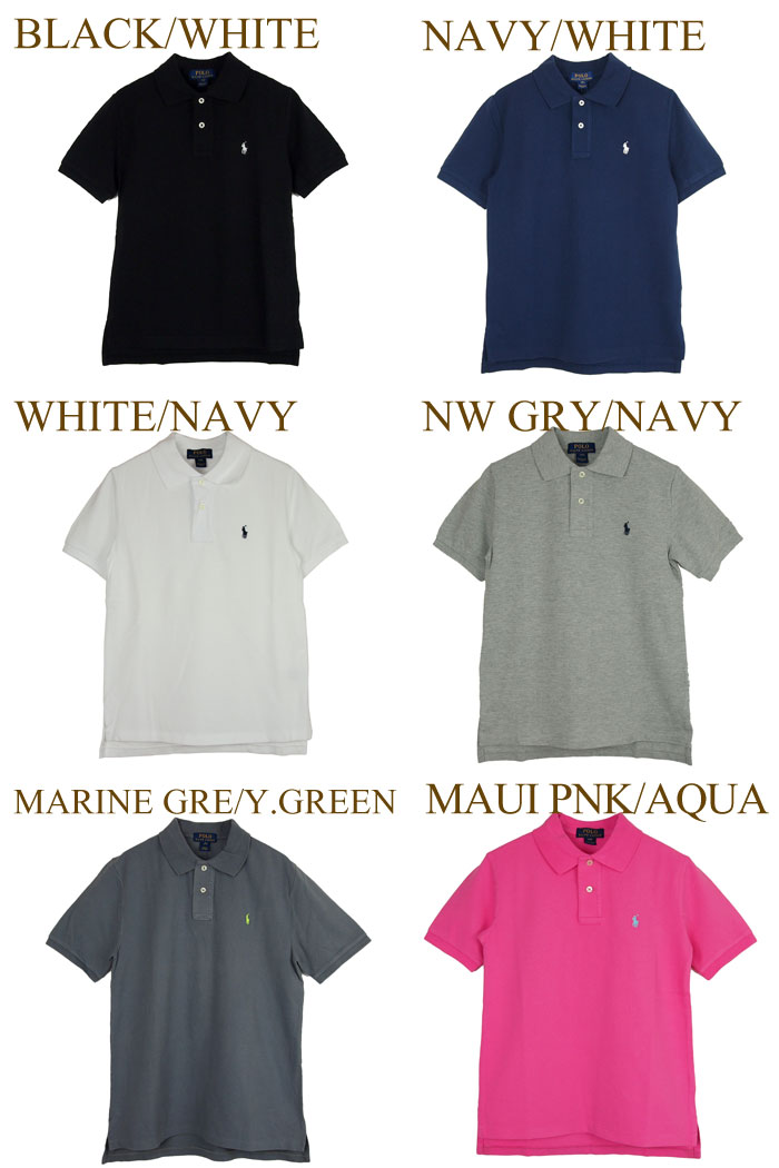 ◆◆SALE◆◆ 新品タグ付き【 ラルフローレン 】鹿の子ポロシャツ　160cm　ビッグポニー　ブラック　黒　定番ポロシャツ　RL Polo by Ralph Laurenラルフローレン Men\u0027sトリプルポニー