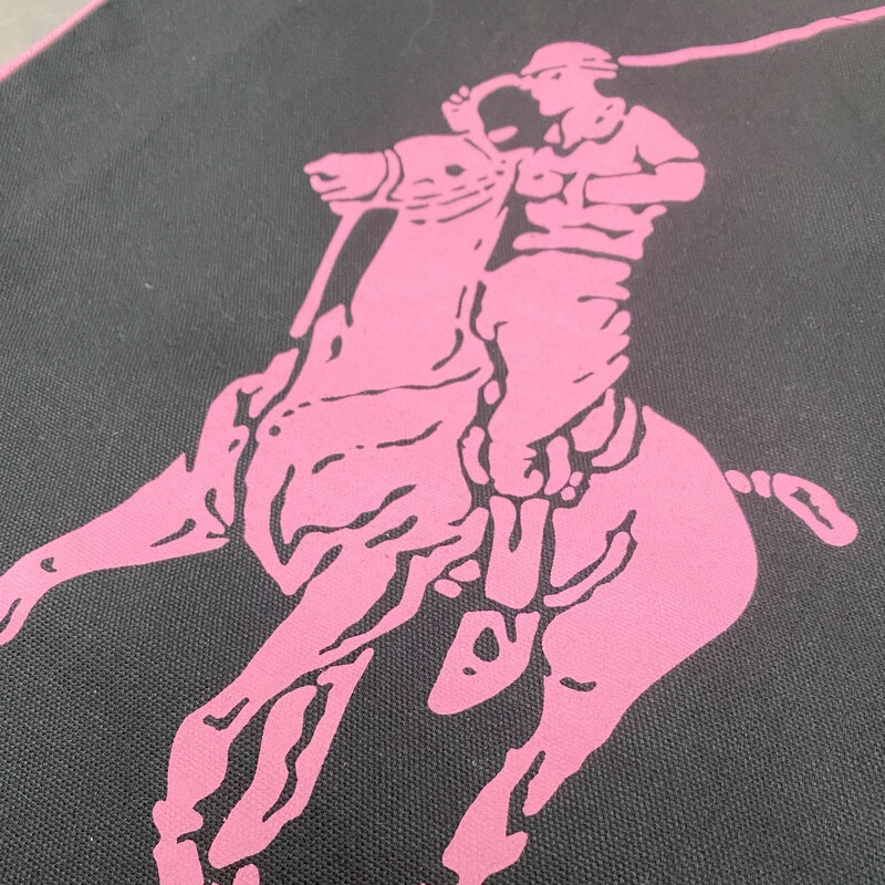ラルフローレン ピンクポニー エコ トートバッグ/ブラック PINK PONY