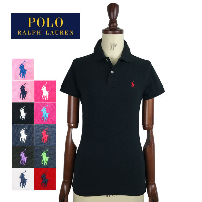 ポロ ラルフローレン レディース ポニー ワンポイント スキニーフィット ポロシャツ POLO Ralph Lauren-NAVIE STORE