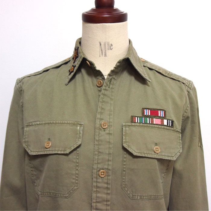 【新品未使用】レアポロラルフローレン半袖シャツ カーキ 緑 刺繍ロゴ POLO RALPH LAUREN（ポロシャツ ・ グリーン・カーキ/緑色系）の