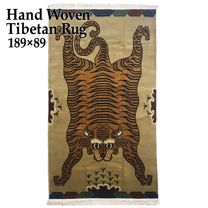 SALE 『本物』 チベット絨毯 チベタンタイガー 特大 約186cm TIBETAN