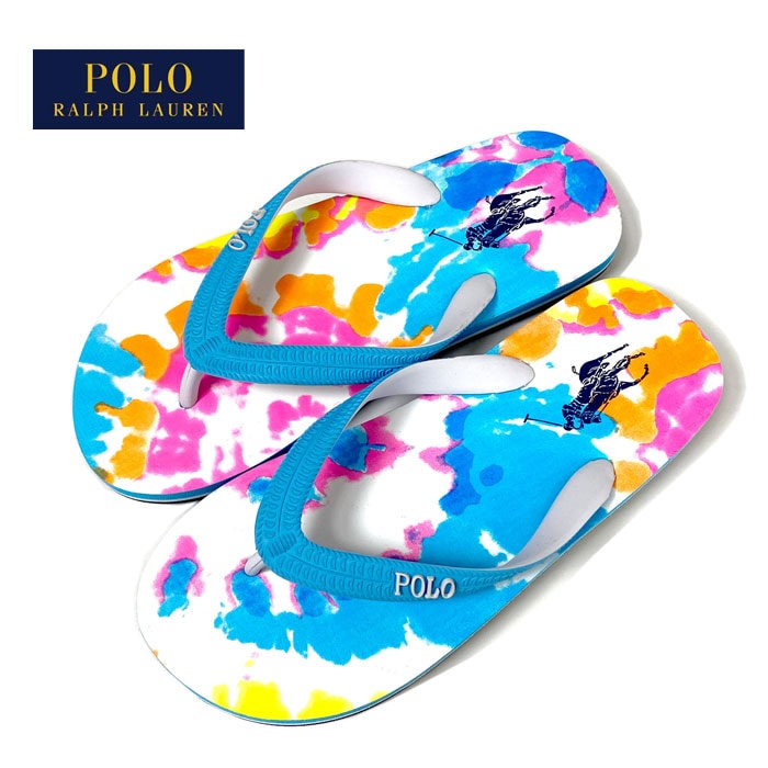 ポロ ラルフローレン レディース タイダイ ビーチ サンダル POLO