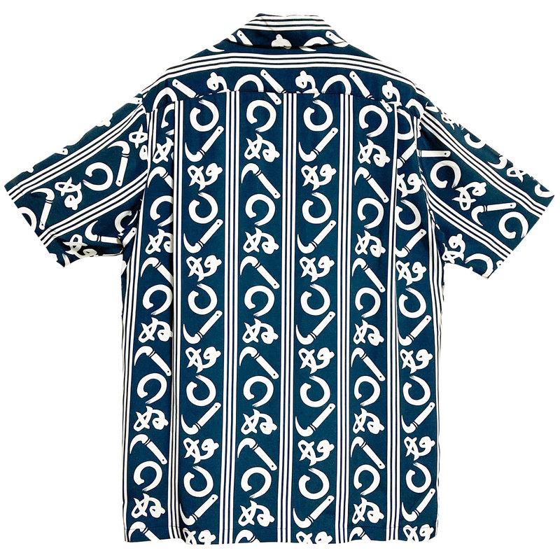 アロハブロッサム ALOHABLOSSOM ALOHA SHIRTS “KAMAWANU”/ NAVY