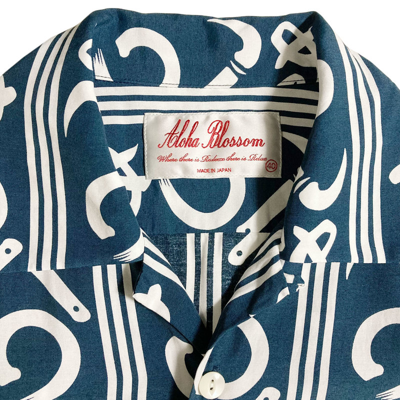 Aloha Blossom アロハブロッサム かまわぬ アロハシャツ 44（KAMAWANU  