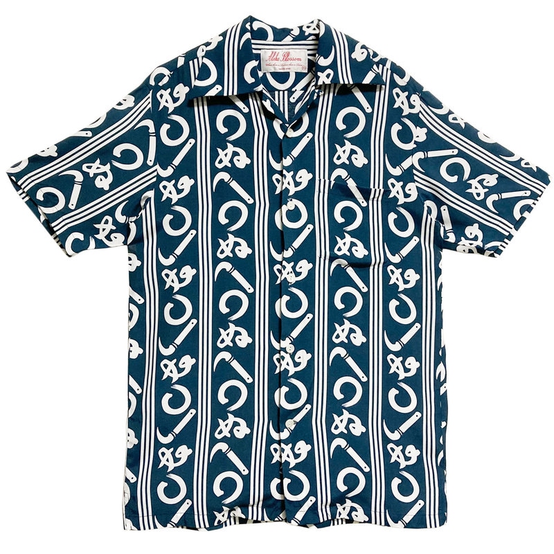 アロハブロッサム ALOHABLOSSOM ALOHA SHIRTS “KAMAWANU”/ NAVY